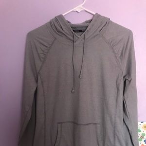 Grey striped hoodie